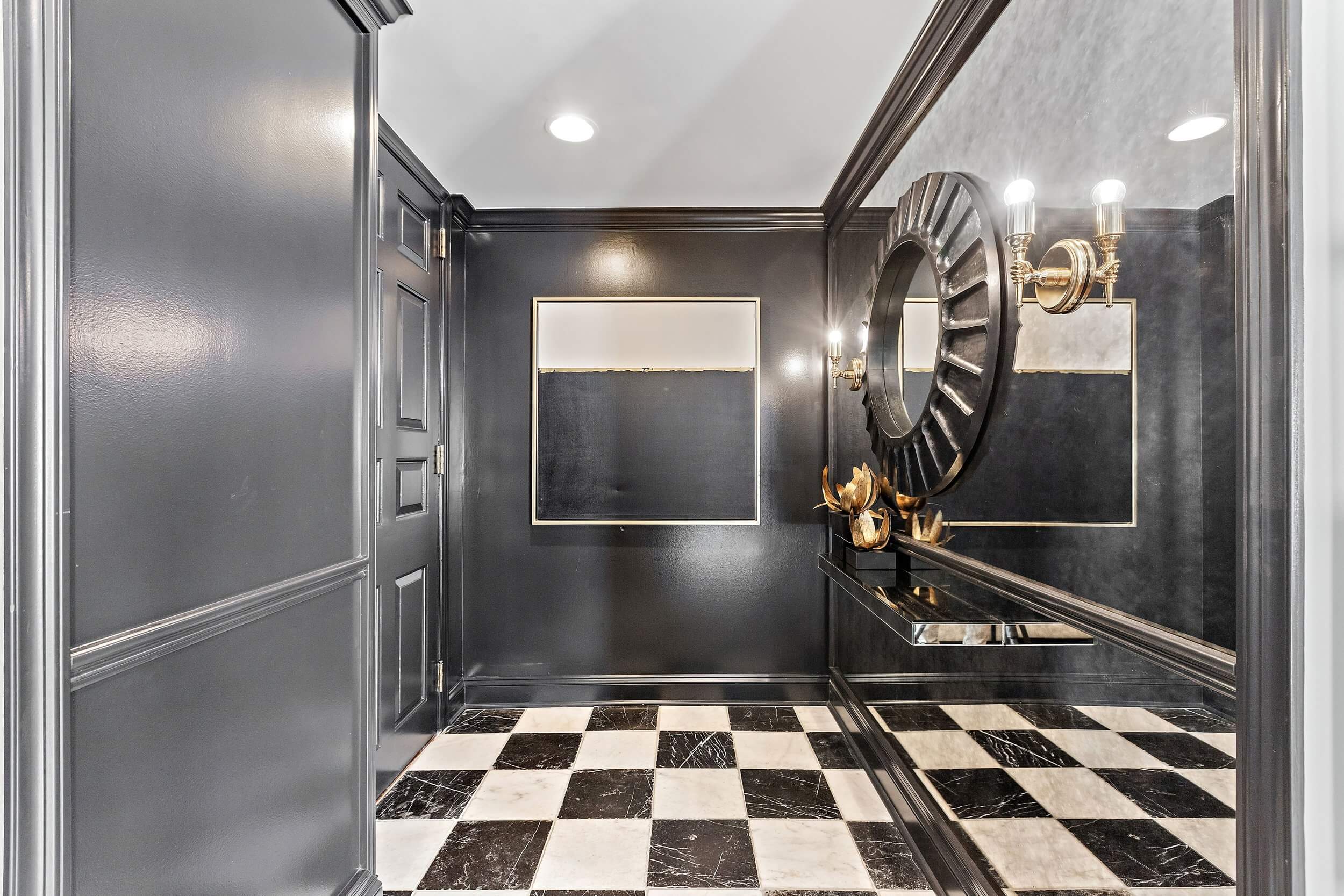 Floor to ceiling mirror