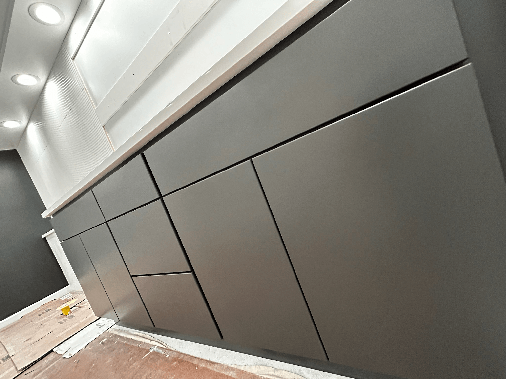 Black cabinets